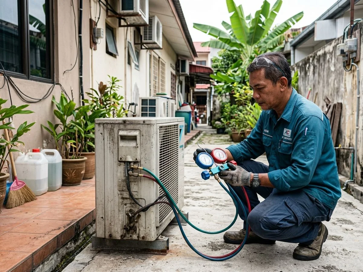Aircon Gas Top Up detail