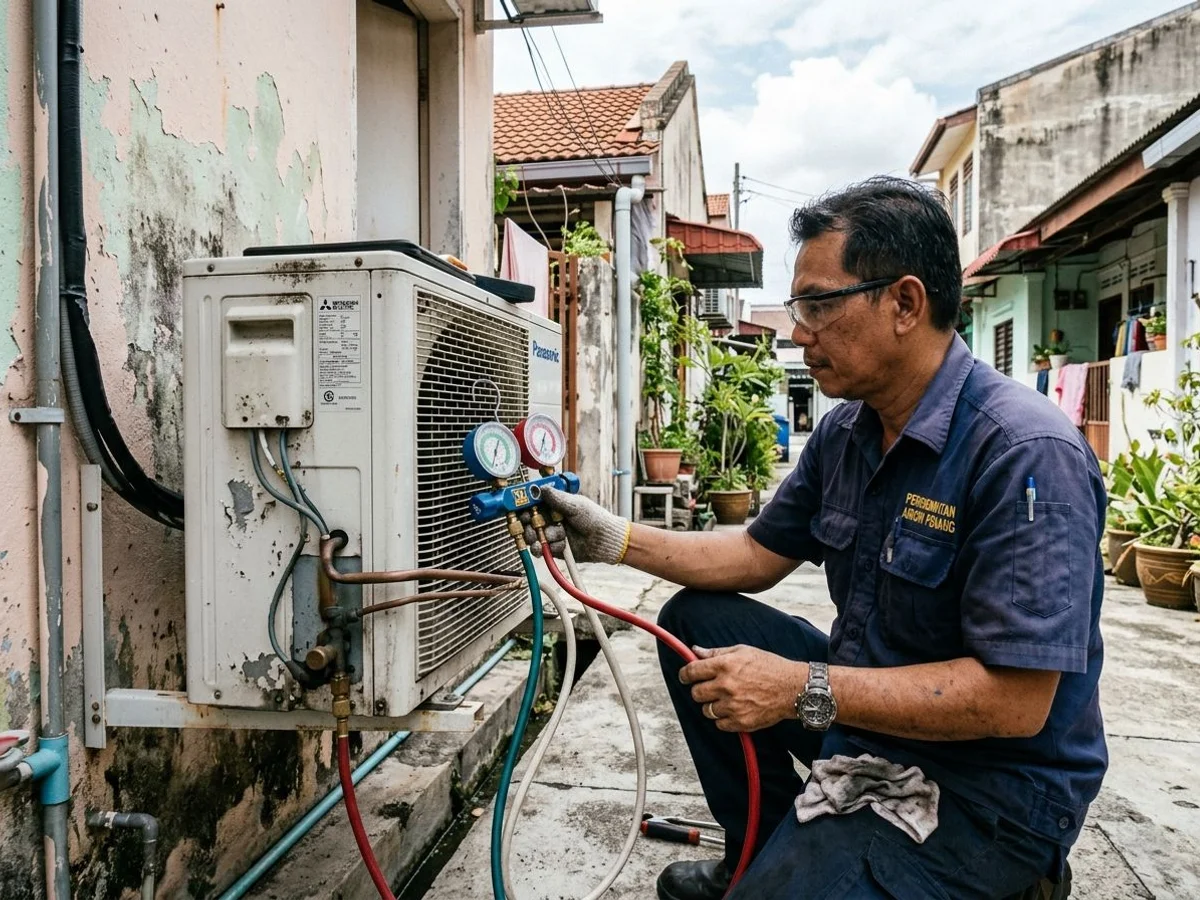 Aircon Gas Top Up in Penang by PG1 Aircond