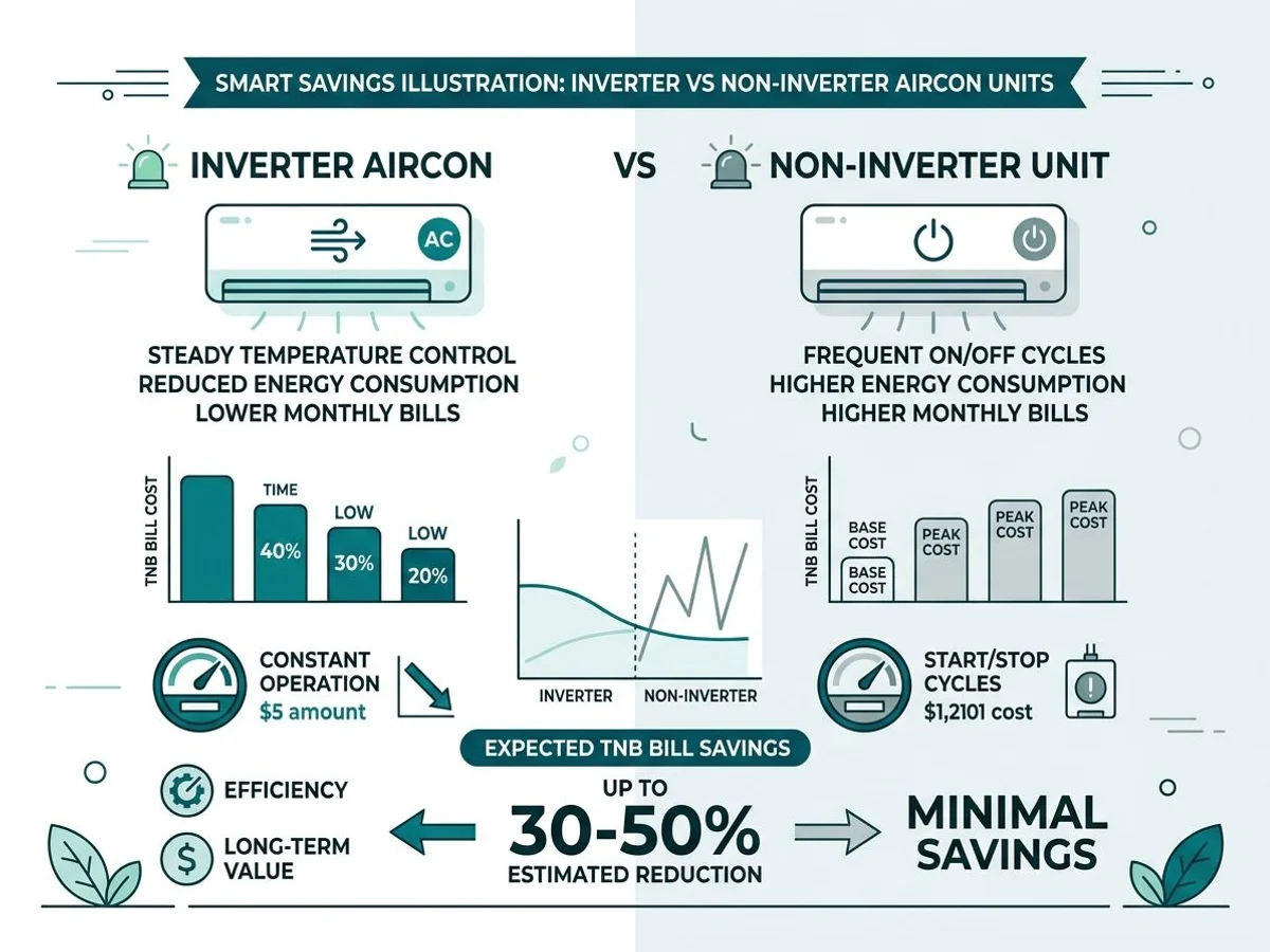 Inverter vs non-inverter aircon comparison