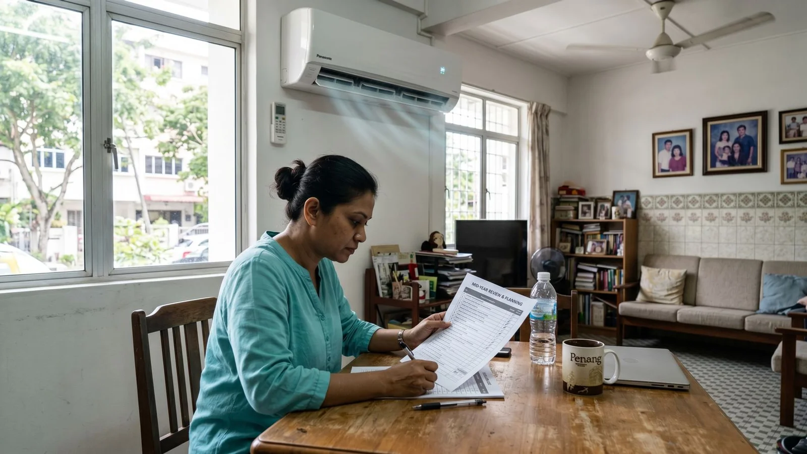 Penang June heat — aircon running with checklist