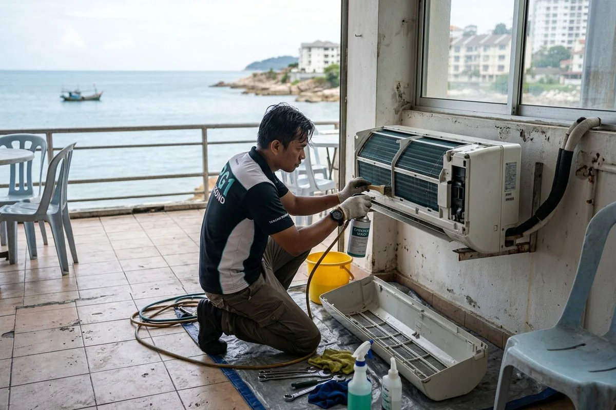 PG1 Aircond service in Tanjung Bungah